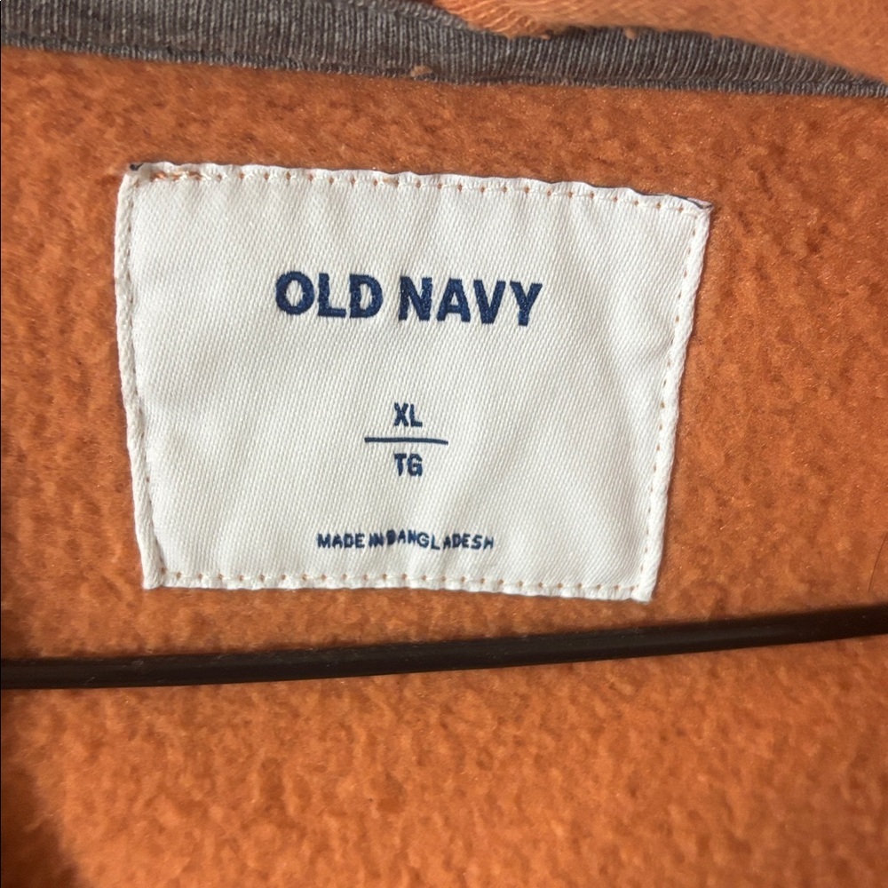 Old Navy Men’s XL Orange Hoodie - Picture 2 of 3